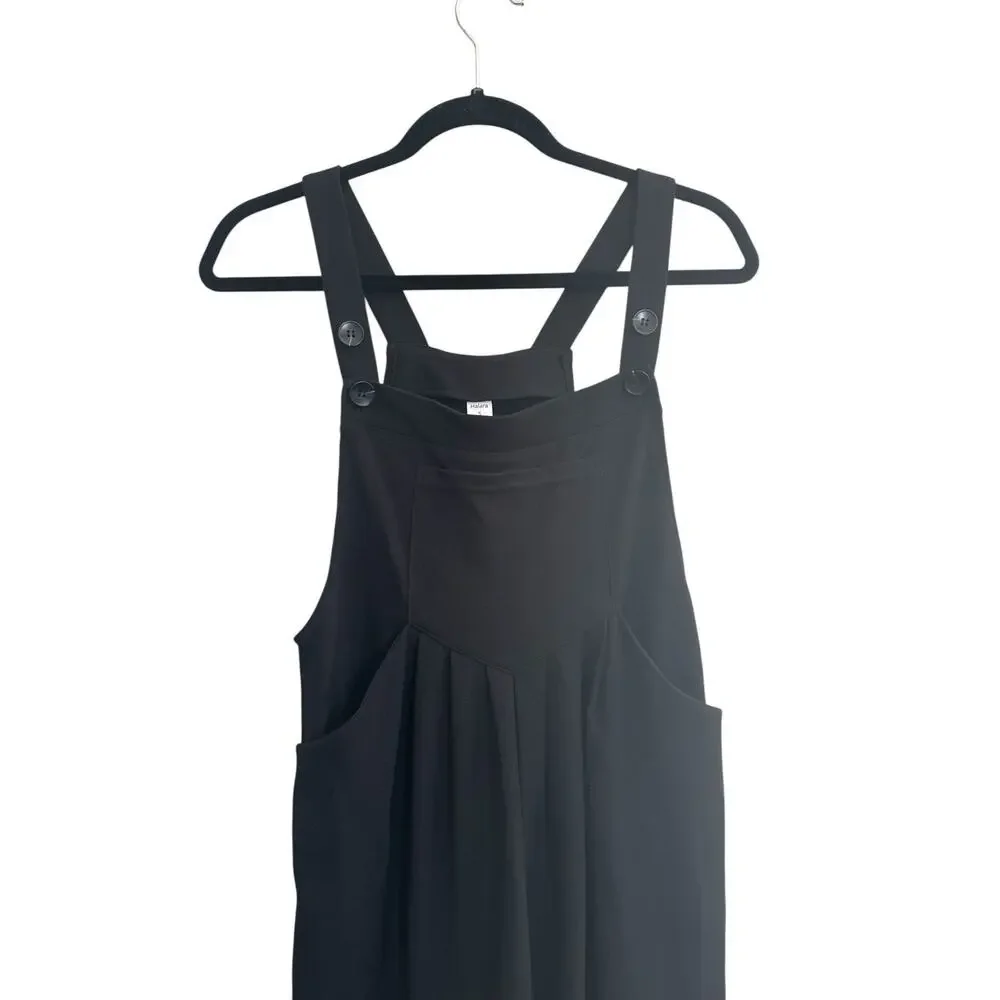 Halara Small Overalls Jumpsuit Baggy Jogger Black Comfort Lightweight #6584